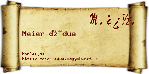 Meier Édua névjegykártya